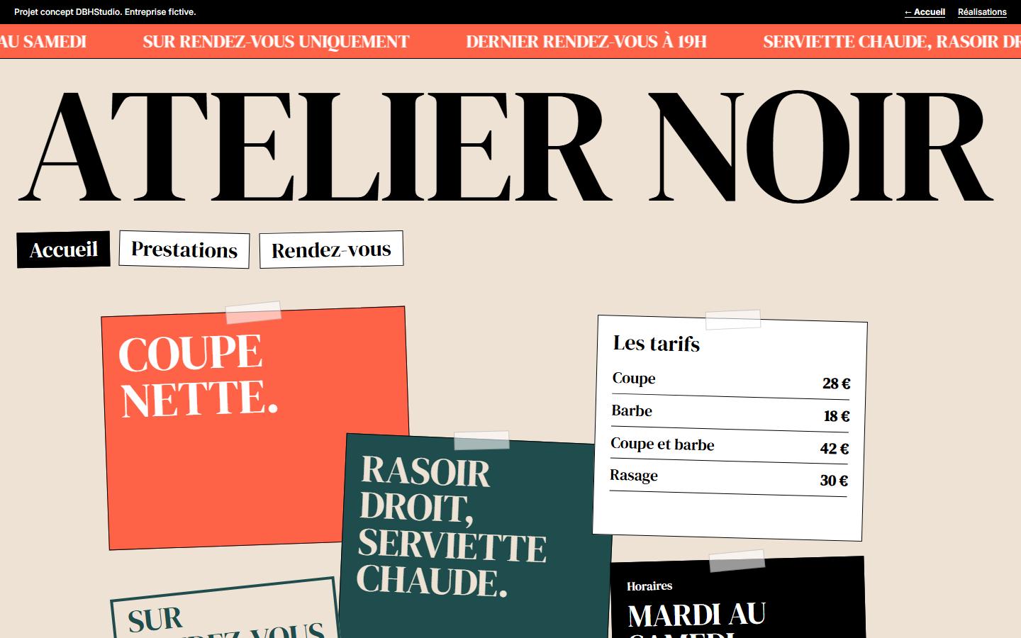 Atelier Noir, barbier